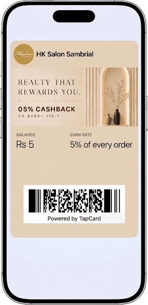 A cashback in a phone wallet