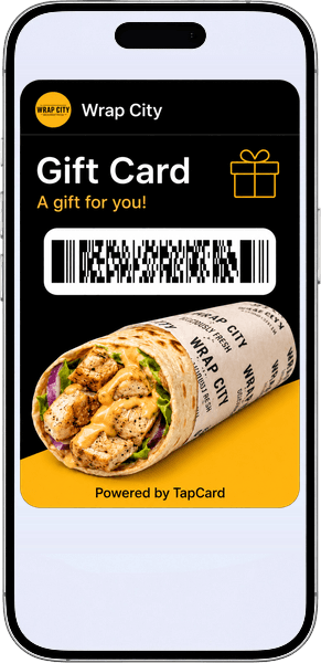 A gift card in a phone wallet