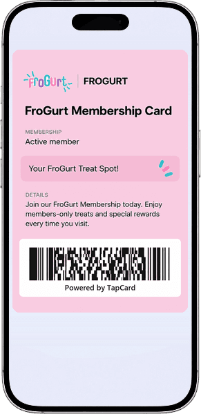 A membership in a phone wallet