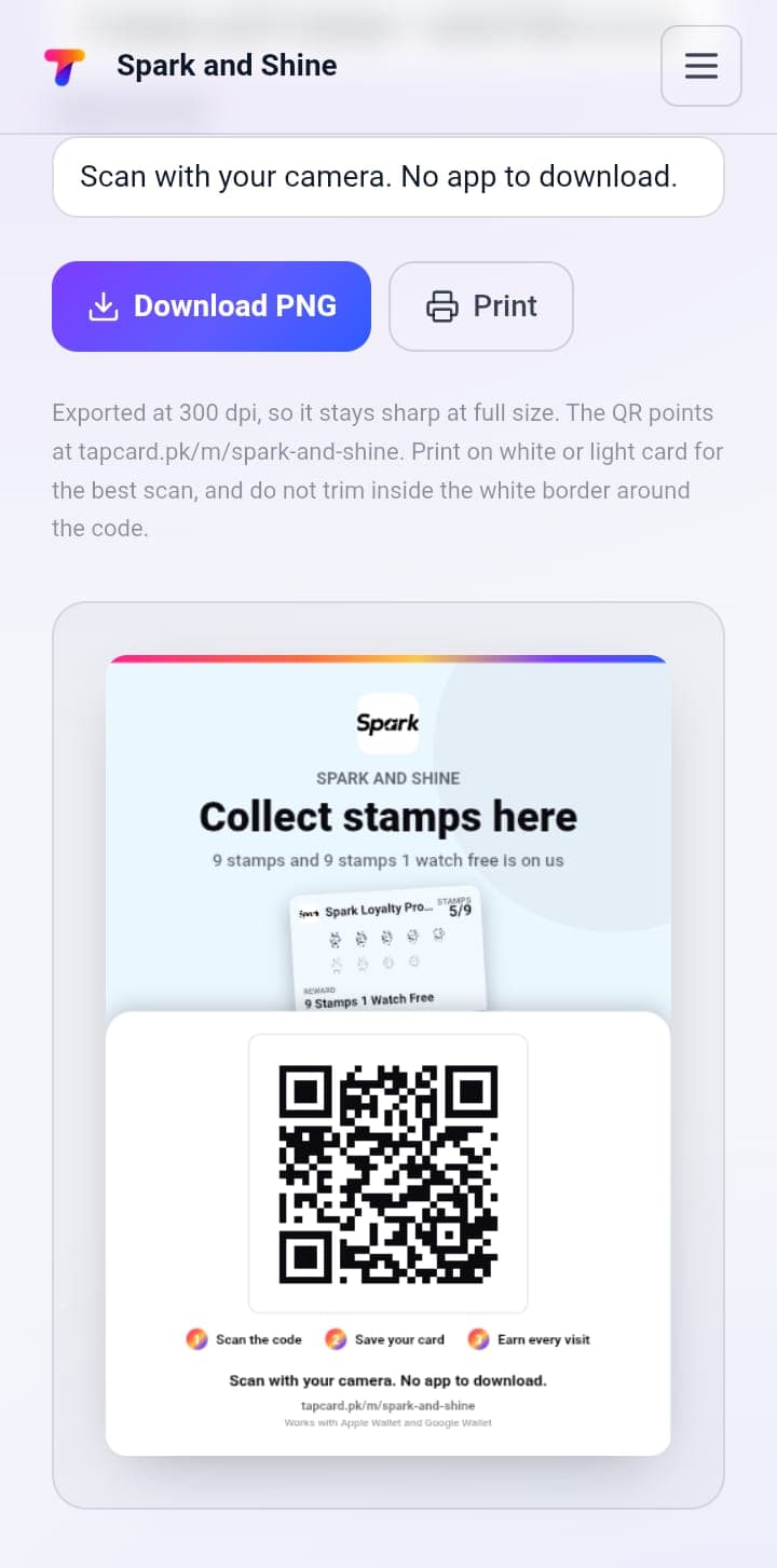 QR stands page