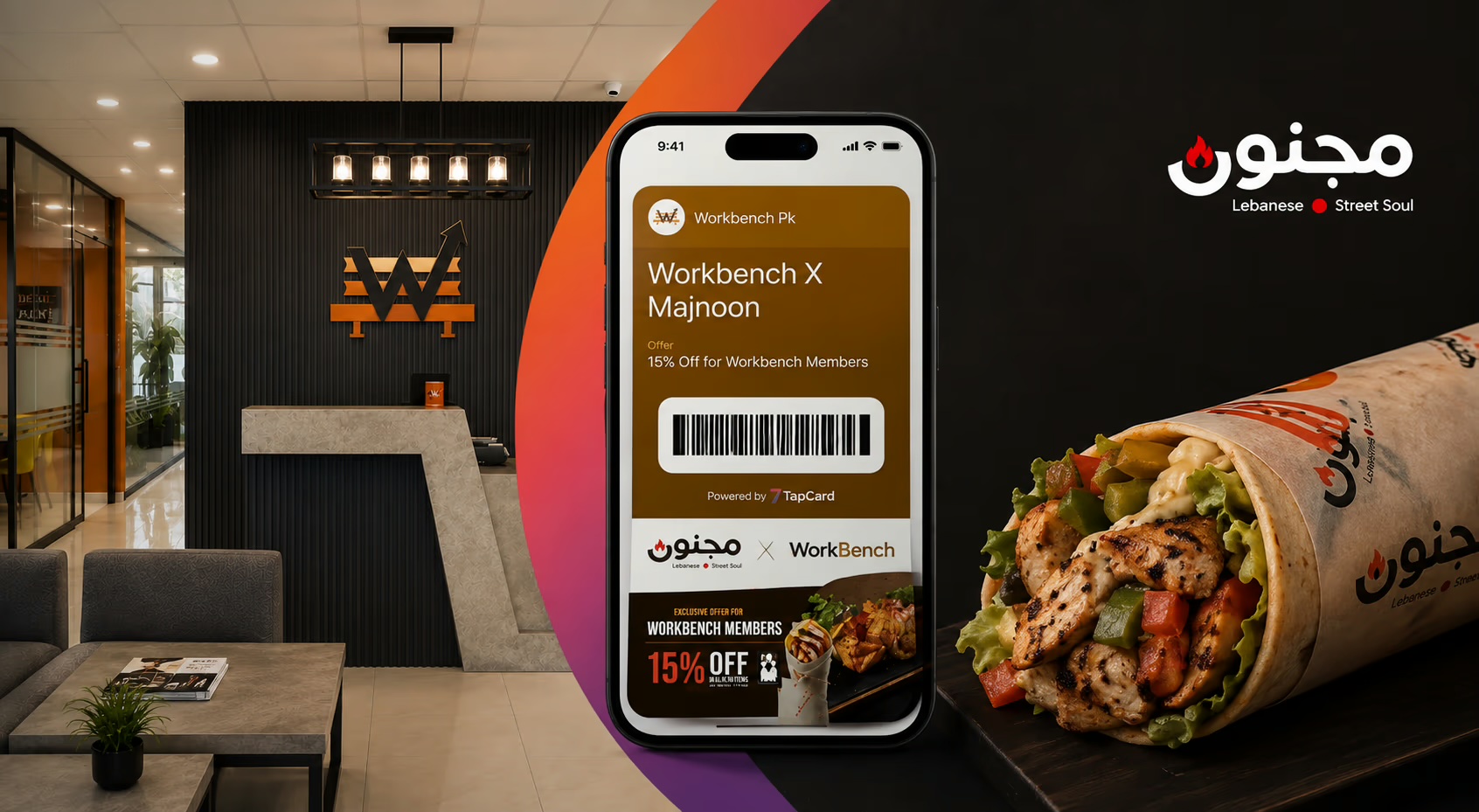 How Workbench gives its members 15% off at Majnoon with one wallet card